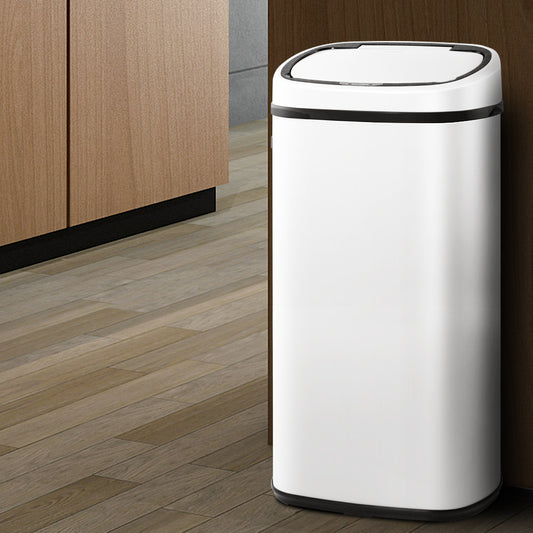 Smart Motion Sensor Bin | Devanti (68L – White)