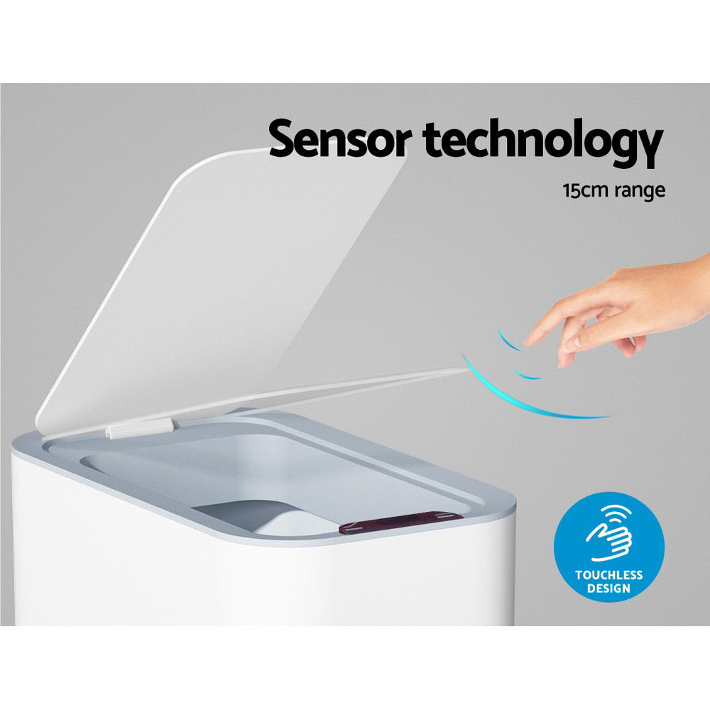 Smart Motion Sensor Bin | Devanti (9L – White)
