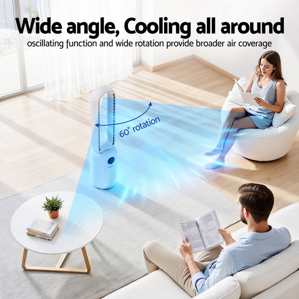 Smart Bladeless Tower Fan Air Purifier | Devanti (88cm)