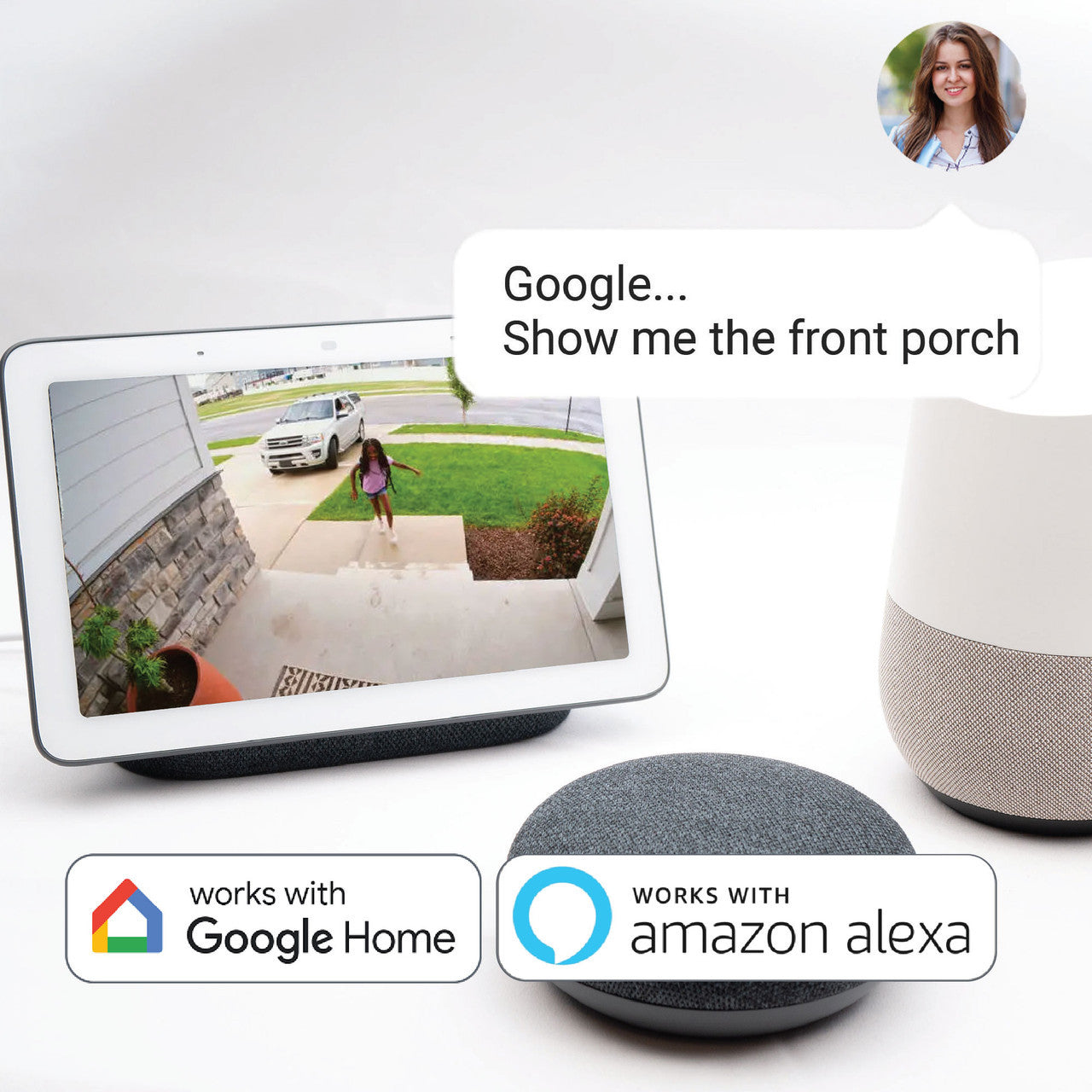 Laser FHD Outdoor Pan Tilt Camera Solar White