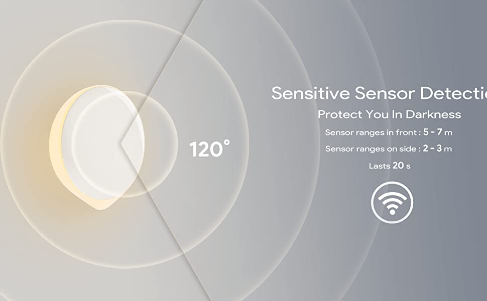 Smart LED Motion Sensor Night Light | 400-Day Battery, Stick-On Cordless Design (Warm White)