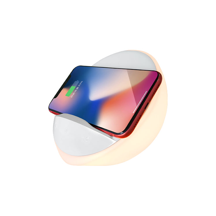Smart Bedside Lamp with Fast Wireless Charger | Adjustable Ambience Lighting