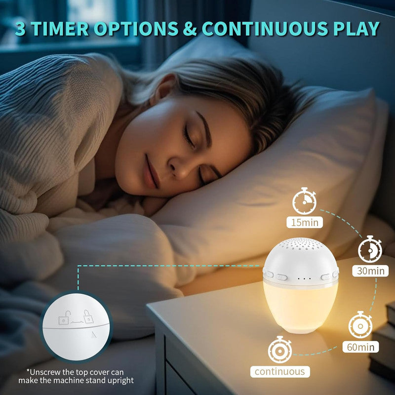 3-in-1 Smart Sound Machine | White Noise, Night Light & Bluetooth Speaker