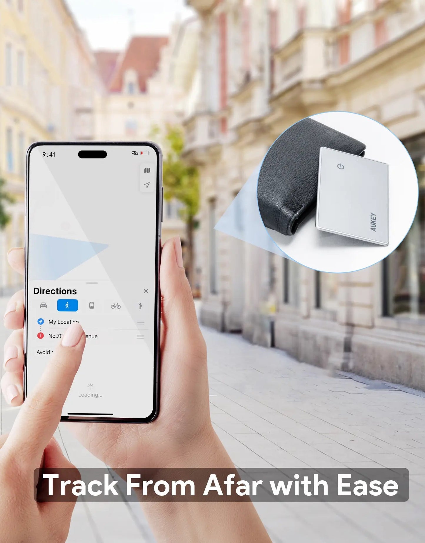 Smart Bluetooth Tracker | Ultra-Thin Wallet & Key Finder (Aukey TM-21)