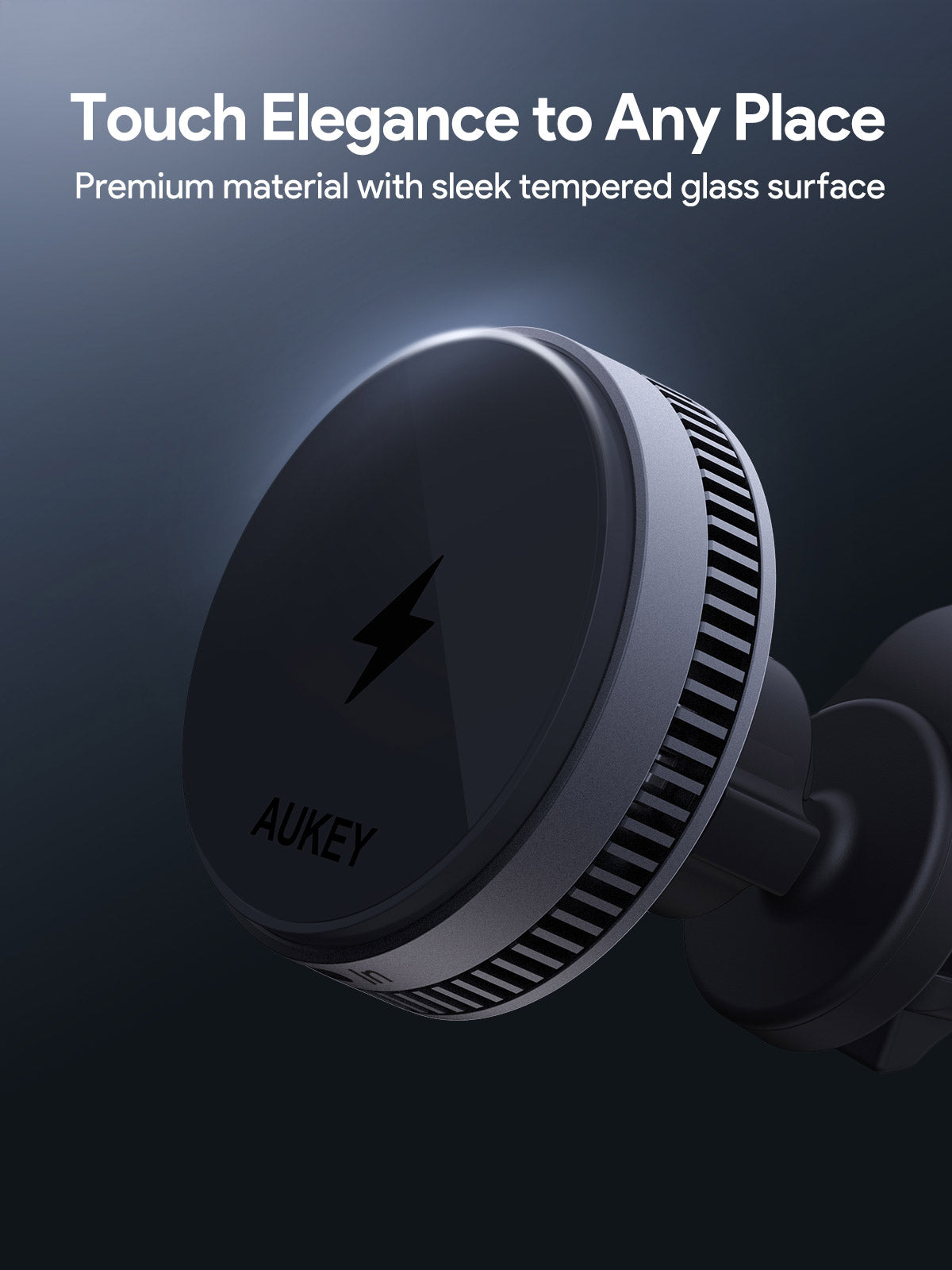 Smart MagFusion Qi2 Car Charger Mount | Aukey 15W Magnetic Fast Charger with Active Cooling (HD-MC13A)