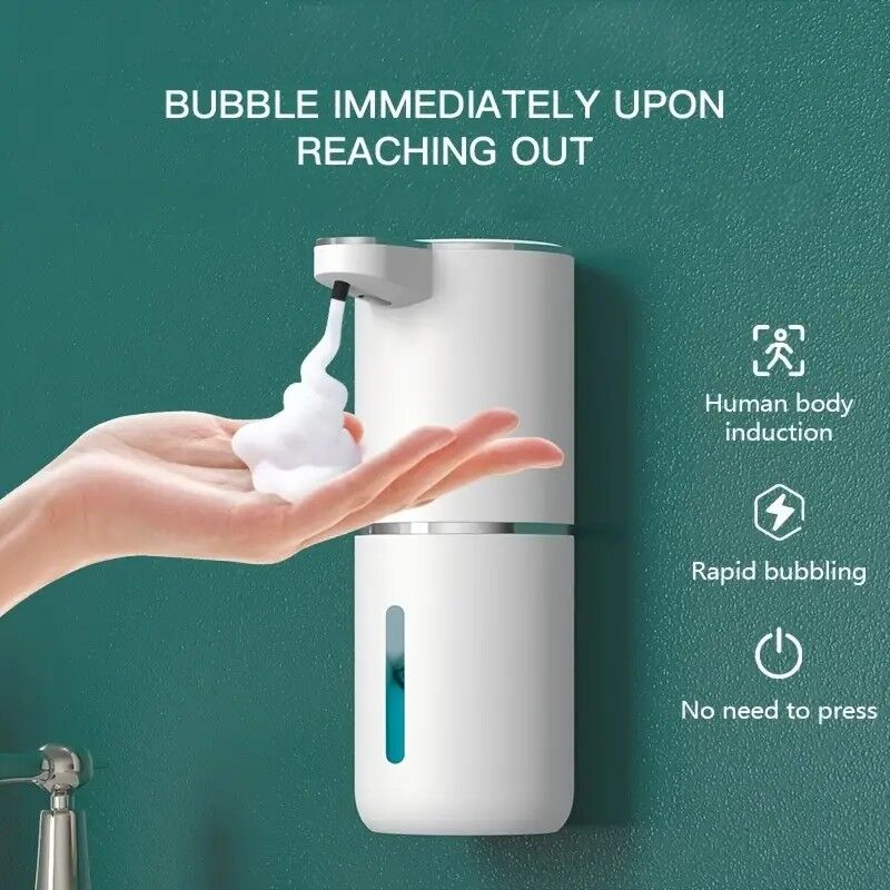 Smart Automatic Soap Dispenser | 380ml Wall-Mounted Rechargeable (Touchless, White)