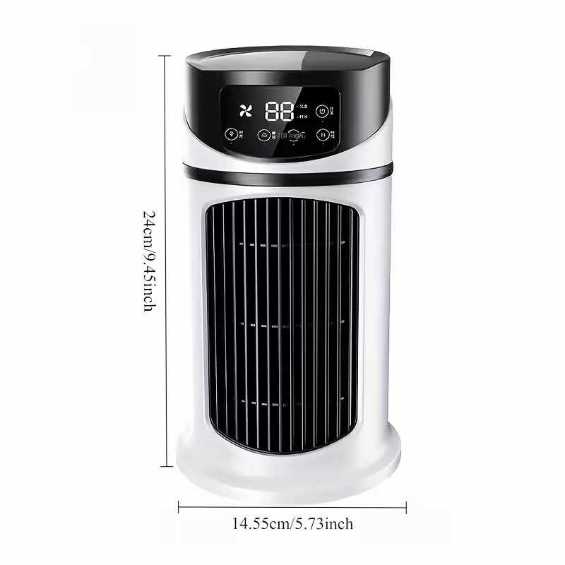 Smart USB Portable Air Conditioner Humidifier | 6-Speed Ultra-Quiet Mini Cooler with Timer