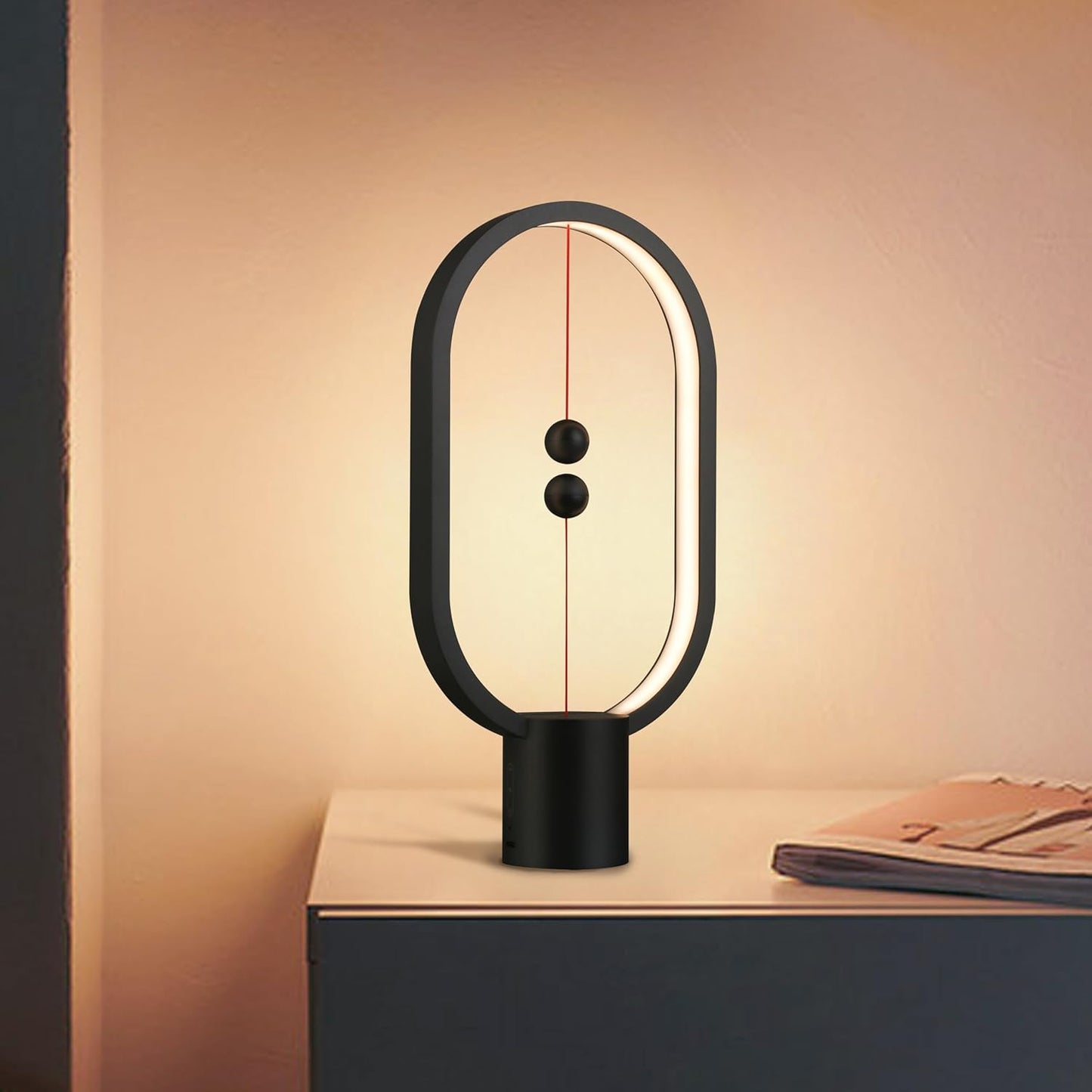 Magnetic Balance LED Table Lamp Black | Award-Winning USB Dimmable Light