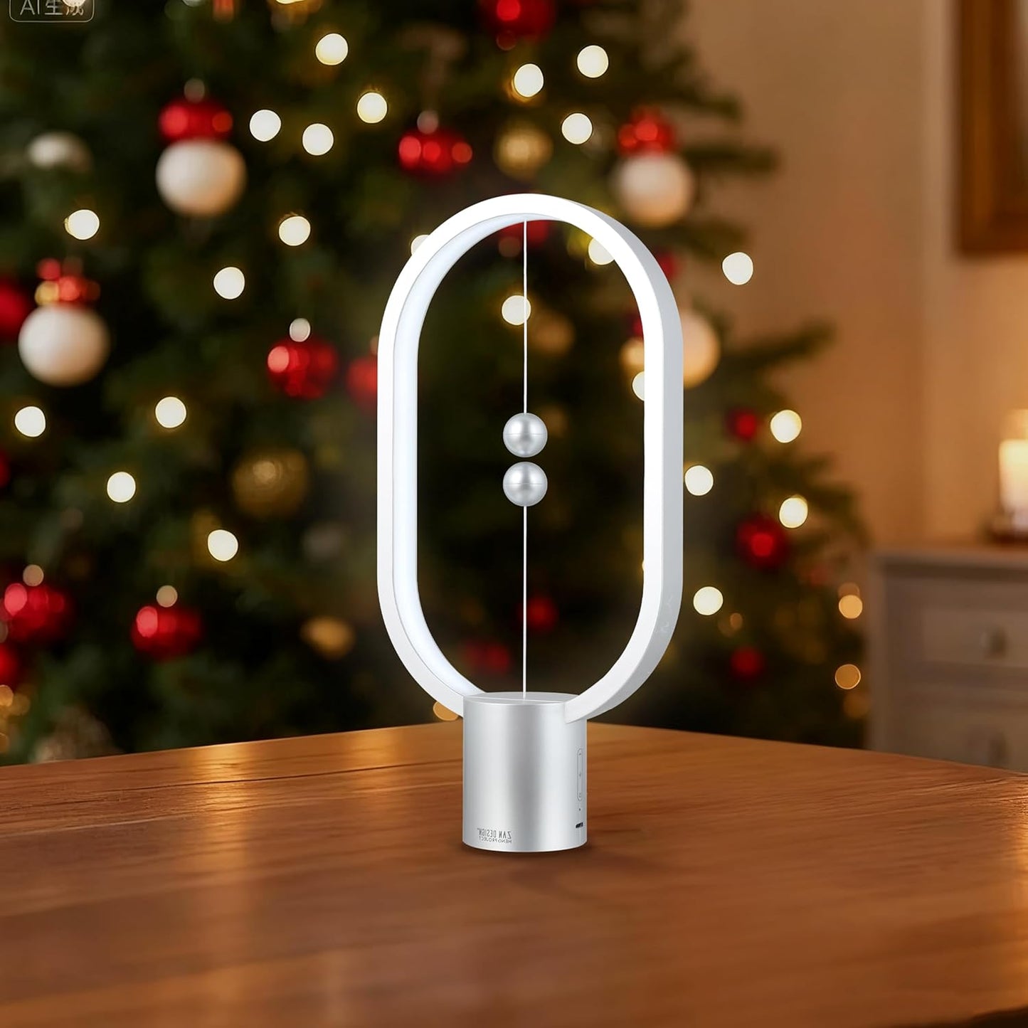 Magnetic Balance LED Table Lamp Silver | Award-Winning USB Dimmable Light