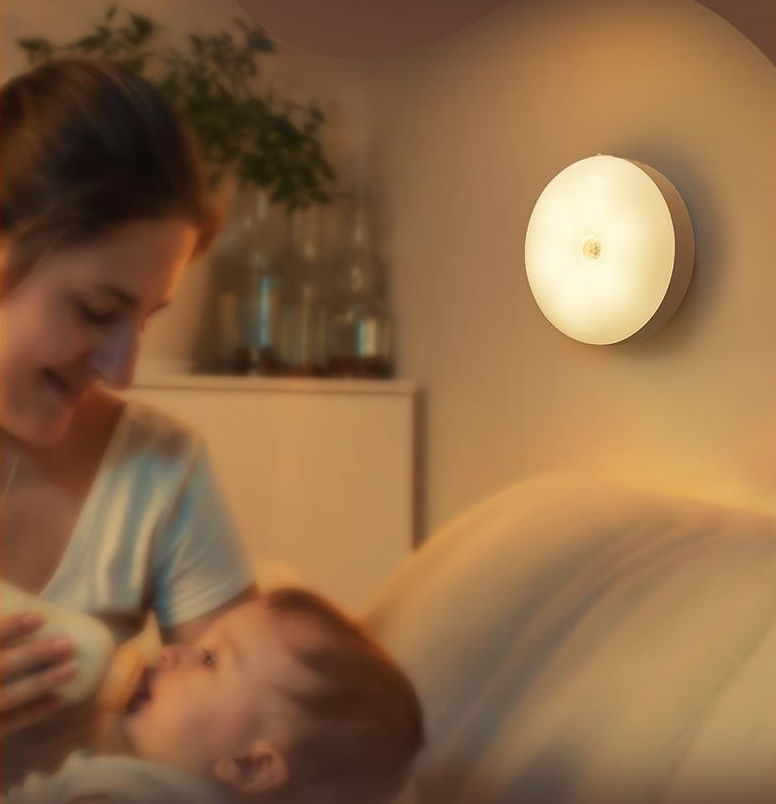Smart Motion Sensor LED Night Light | 86mm Rechargeable Induction Lamp with Magnetic Mount