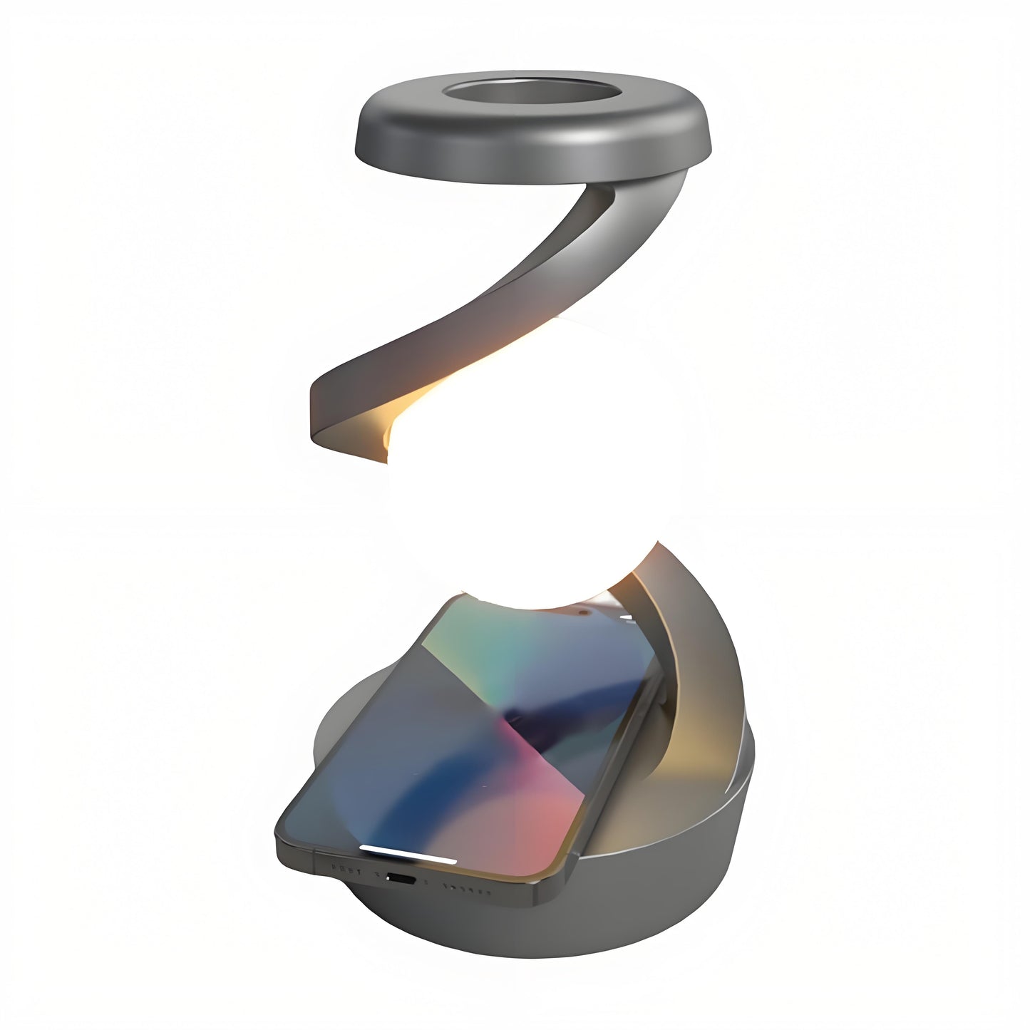 Rotating Levitating Night Light | RGB Colors & Wireless Charging