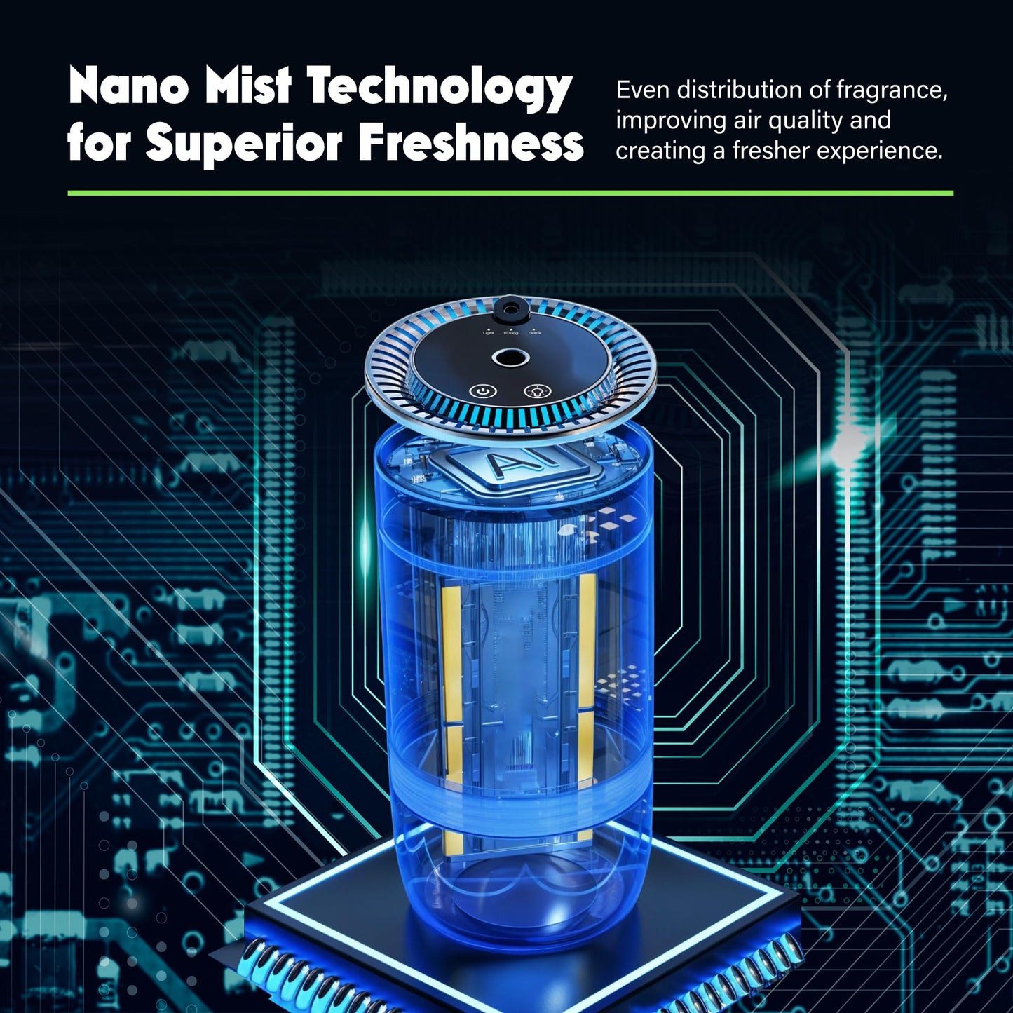 Smart Car Air Freshener with Starry Lights Projector – Automatic Aroma Diffuser