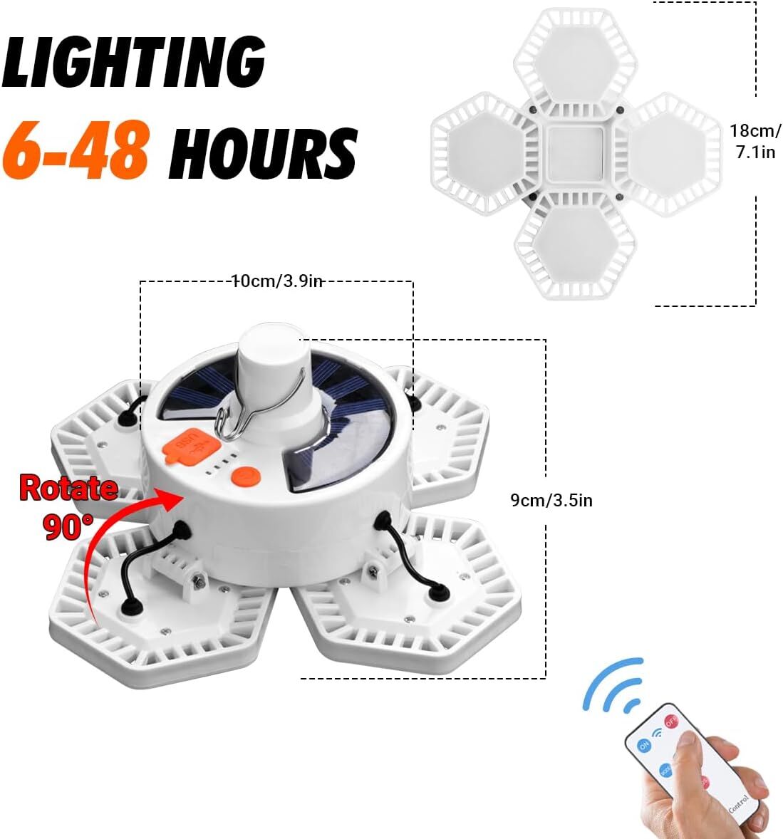 Smart Solar Camping Lantern | 169-LED Folding Light with Remote Control