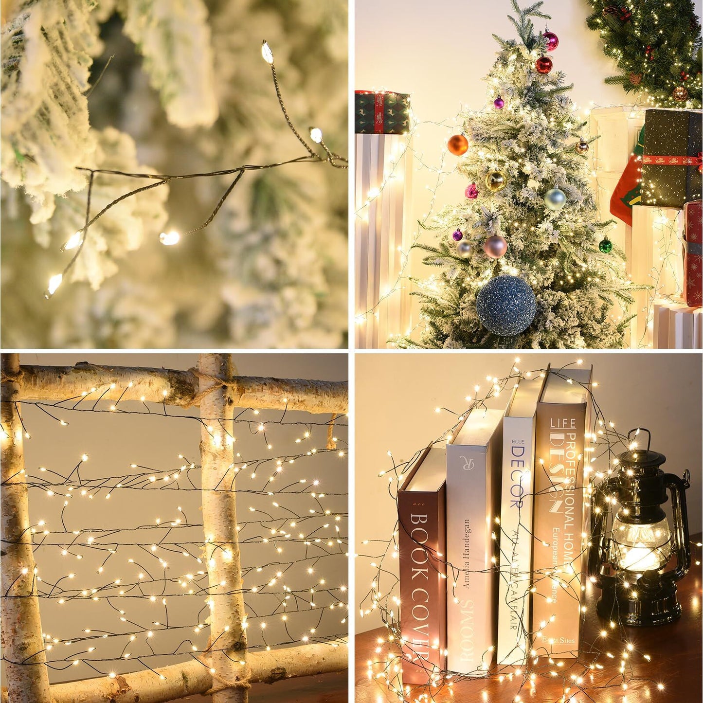 900 LED Fairy String Lights Warm White | 30m USB Black Wire IP44 Waterproof 8-Mode Remote