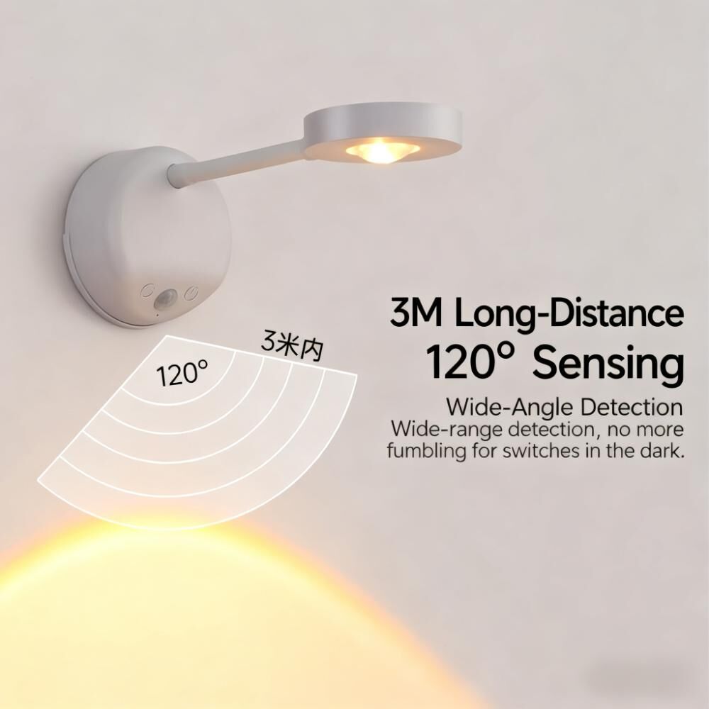 Wireless Smart LED Wall Light | Rechargeable Motion-Sensor with Remote (No-Drill Mount)