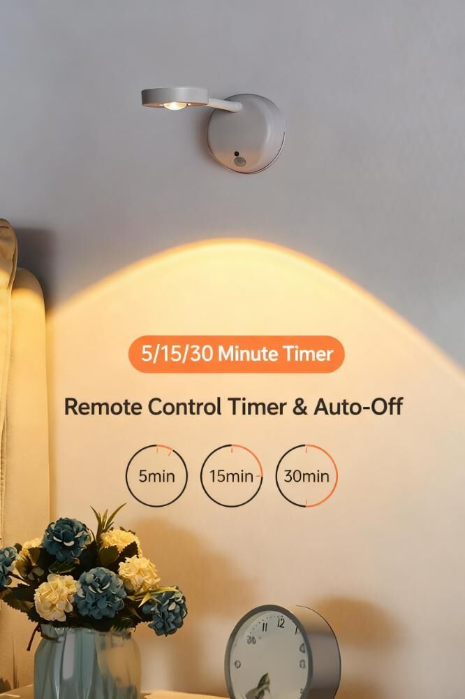 Wireless Smart LED Wall Light | Rechargeable Motion-Sensor with Remote (No-Drill Mount)
