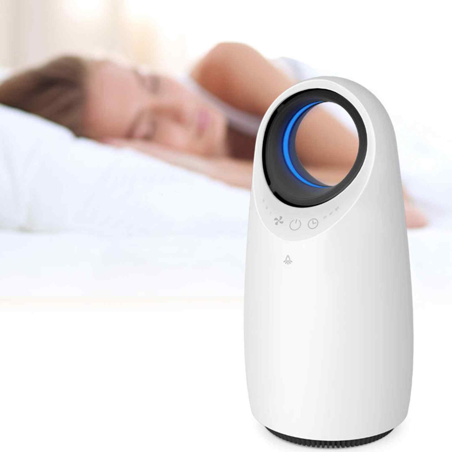 Smart HEPA Air Purifier | MyGenie Eco Flow Wi-Fi (Ultra-Quiet White)