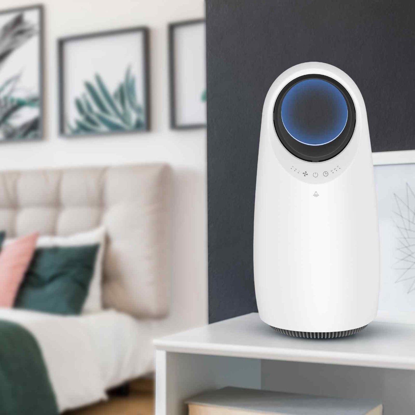 Smart HEPA Air Purifier | MyGenie Eco Flow Wi-Fi (Ultra-Quiet White)