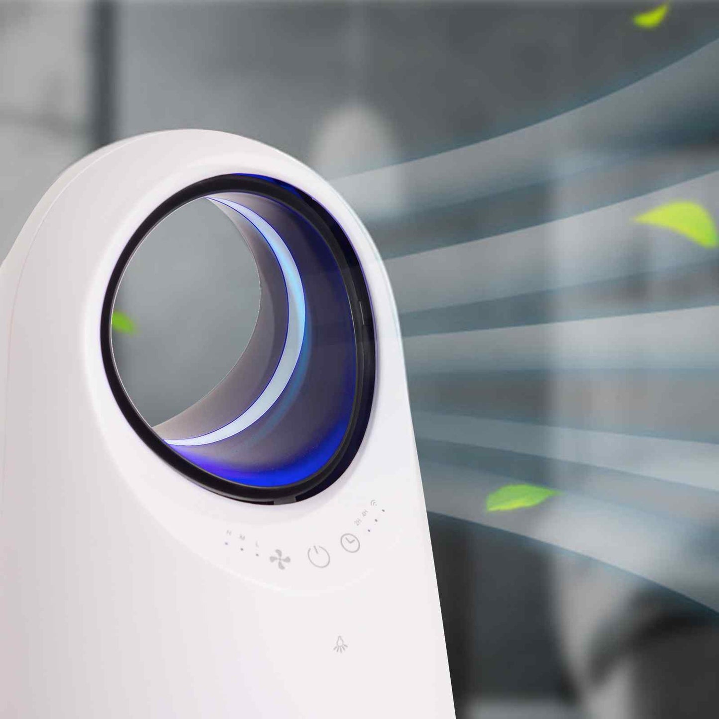 Smart HEPA Air Purifier | MyGenie Eco Flow Wi-Fi (Ultra-Quiet White)