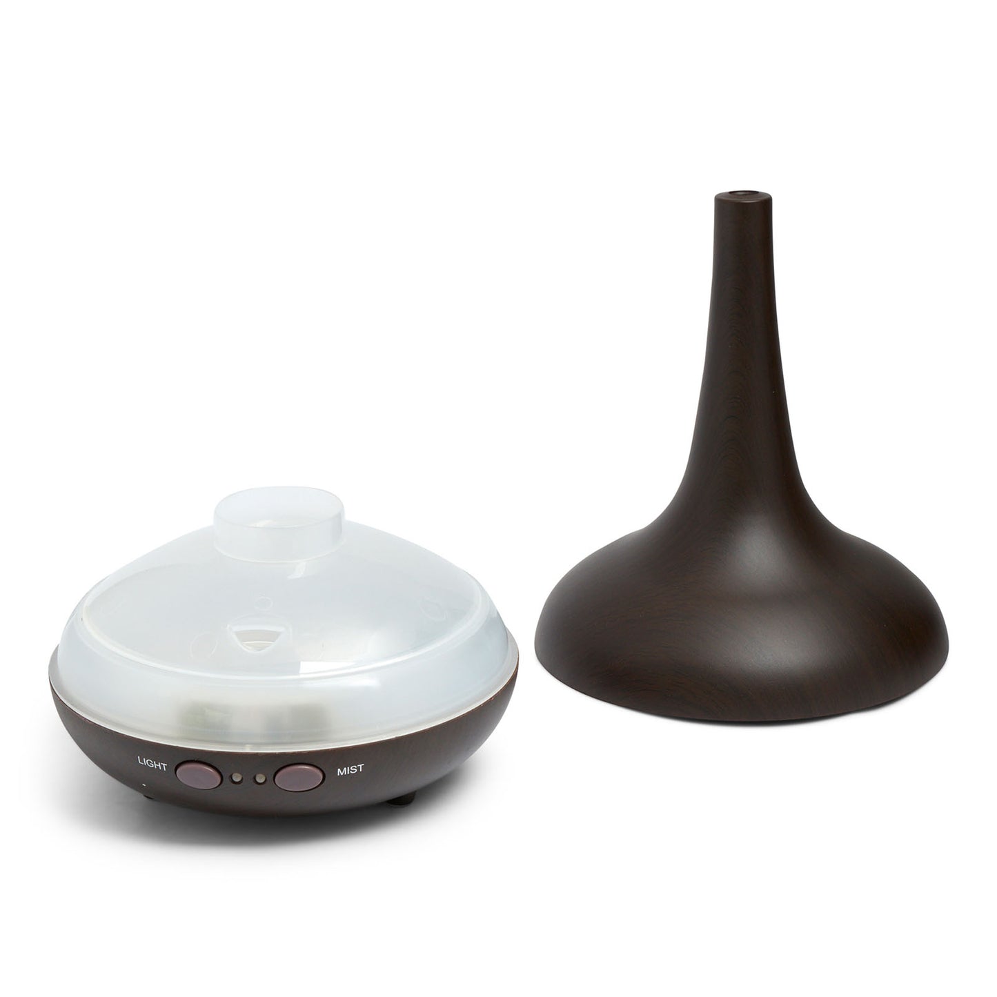 Smart Ultrasonic Aromatherapy Diffuser & Humidifier 200ml | LED Light (Dark Wood Grain)