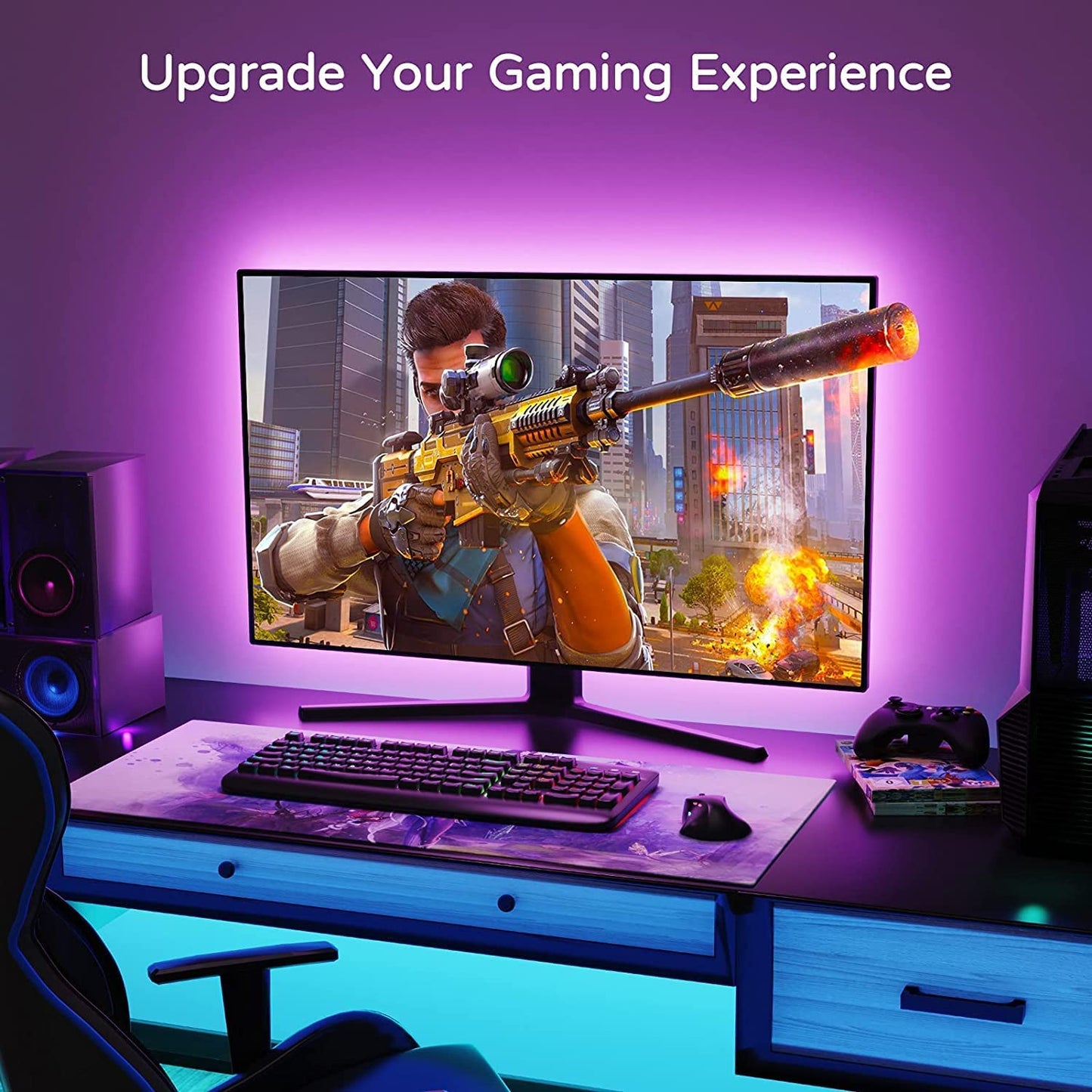 Smart 3M LED Strip Light | TV, Gaming & PC Backlight with App & Remote Control