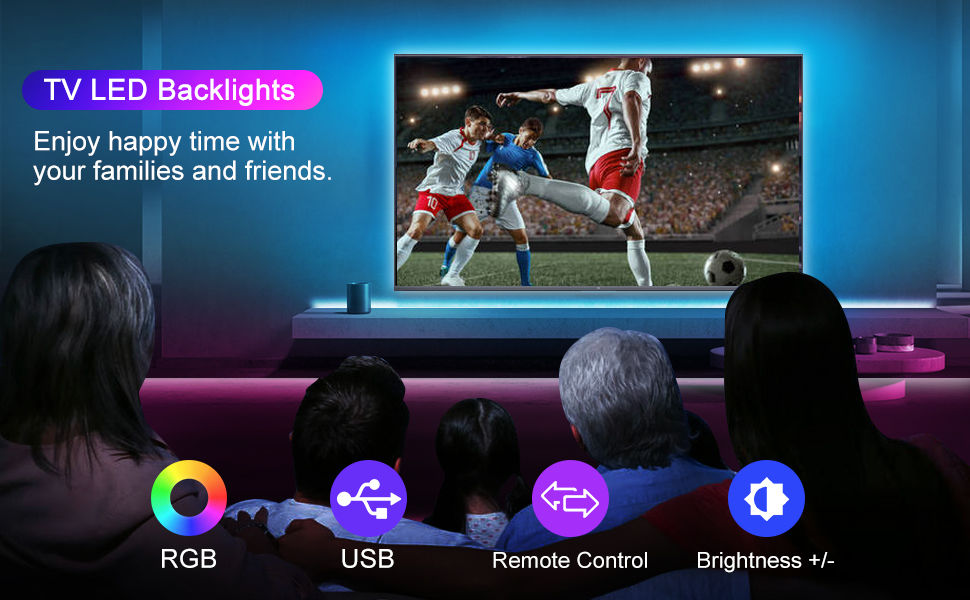 Smart 3M LED Strip Light | TV, Gaming & PC Backlight with App & Remote Control