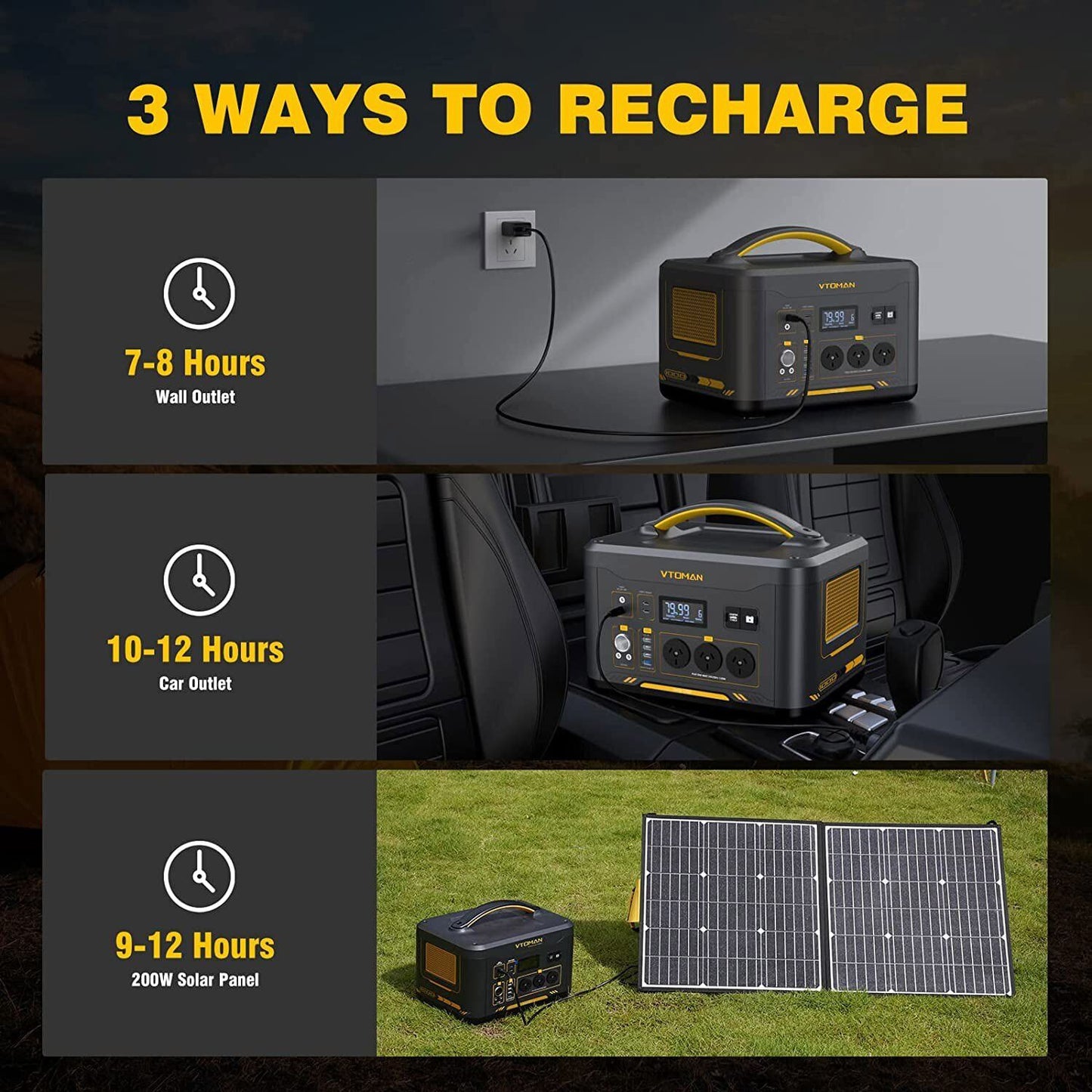 Smart 1000W 1408Wh Portable Power Station | Solar Generator with LiFePO4 & Fast Charging