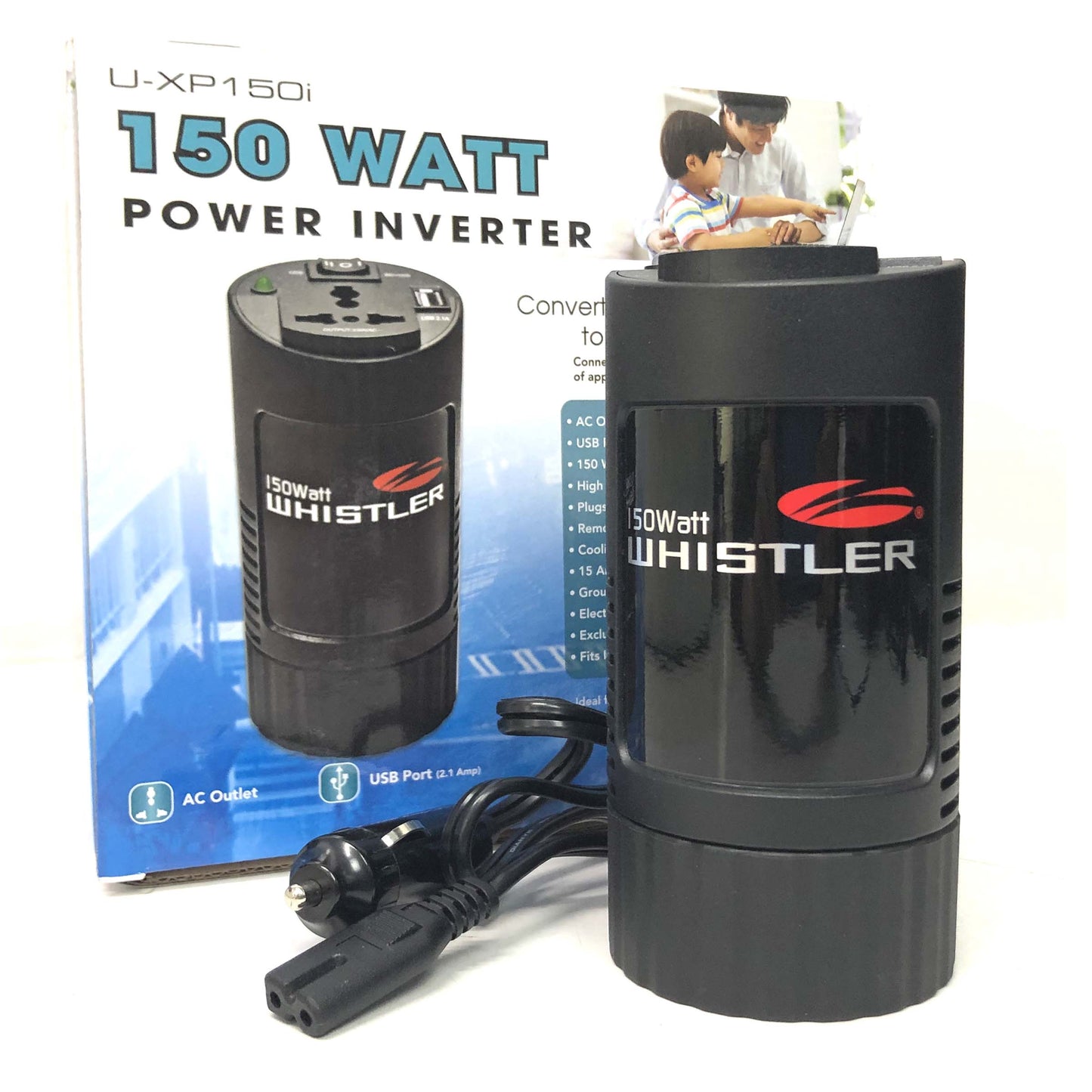 Smart 150W Compact Car Power Inverter | 12V to 230–240V AC (Cup Holder Size)