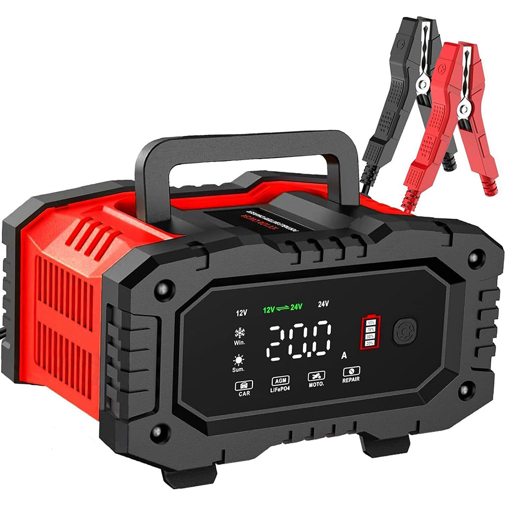 Smart 12V/24V 20A Car Battery Charger | Lead Acid, AGM, GEL, LiFePO4, Lithium