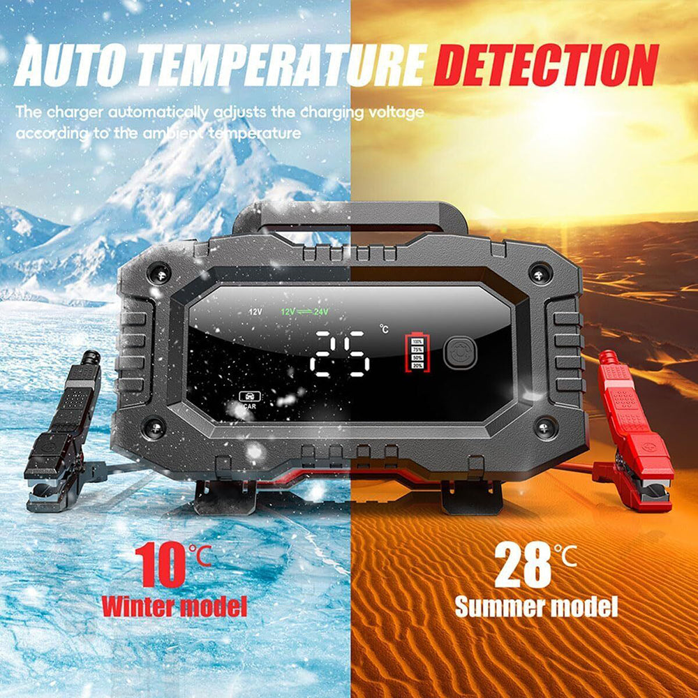 Smart 12V/24V 20A Car Battery Charger | Lead Acid, AGM, GEL, LiFePO4, Lithium