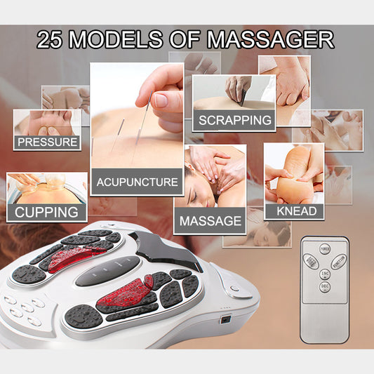 Silver Electromagnetic Foot Massager Wave Pulse Machine