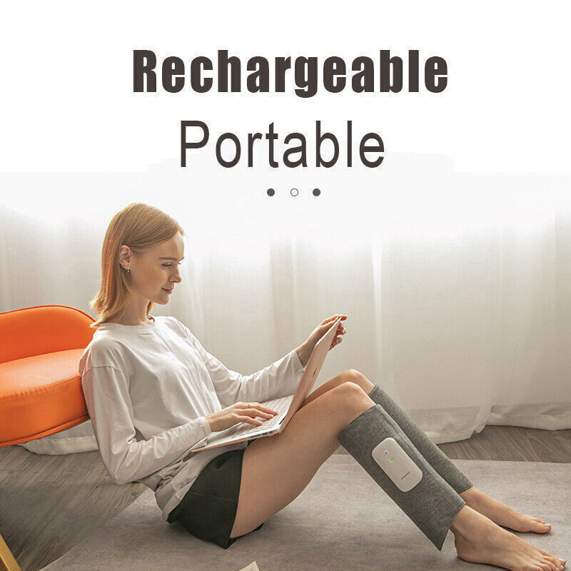 Heated Air Compression Leg Massager | Calf & Foot Circulation Therapy