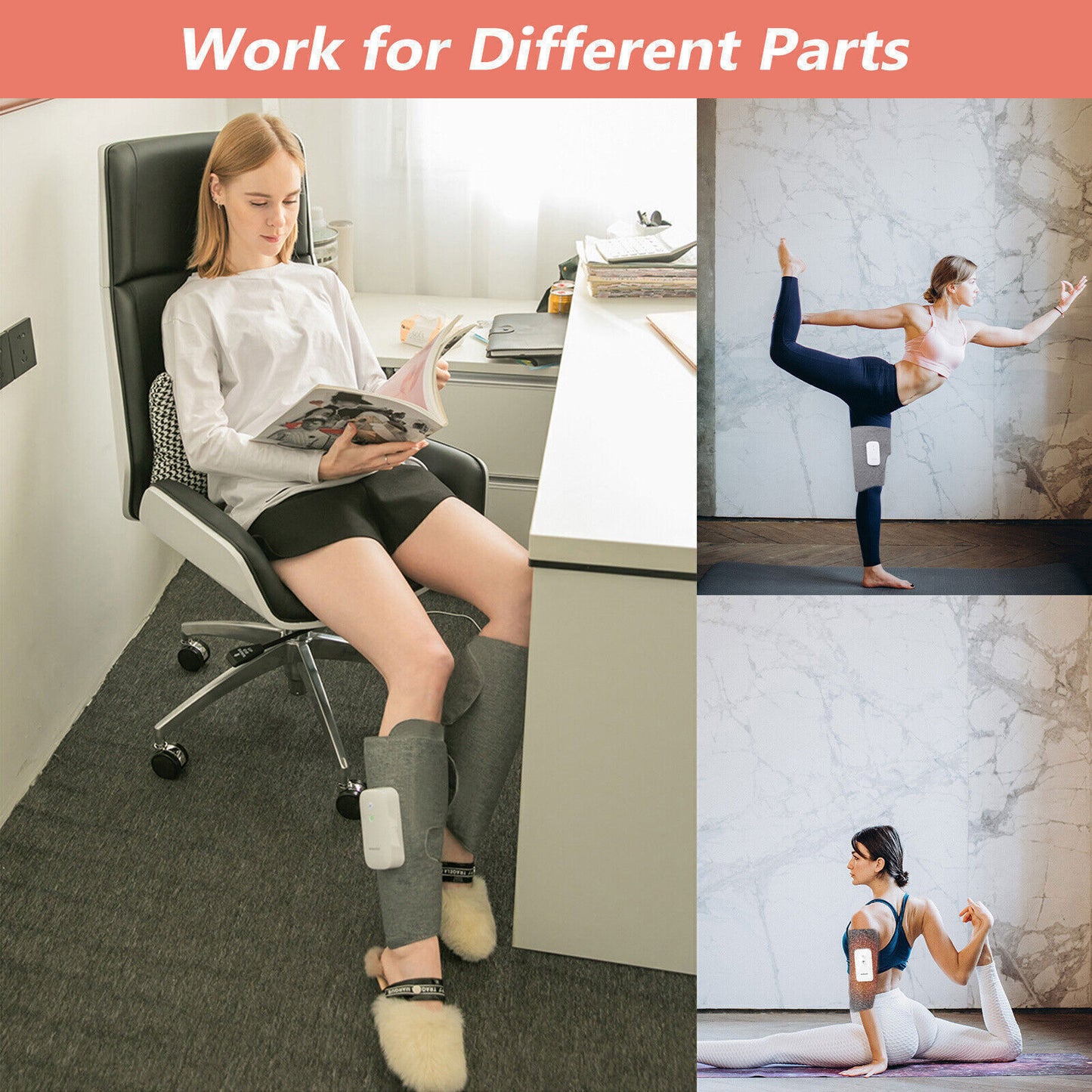 Heated Air Compression Leg Massager | Calf & Foot Circulation Therapy