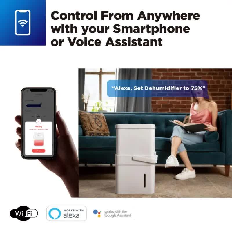 Midea Cube Smart Wi-Fi Dehumidifier | 12L Tank | Up to 20L/Day Moisture Removal