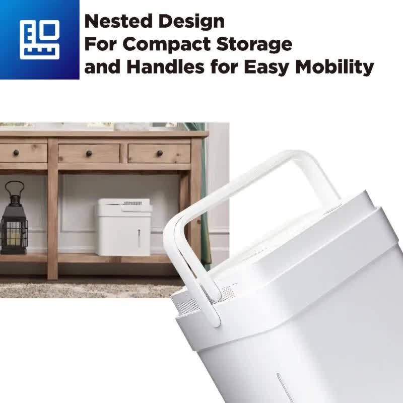 Midea Cube Smart Wi-Fi Dehumidifier | 12L Tank | Up to 20L/Day Moisture Removal