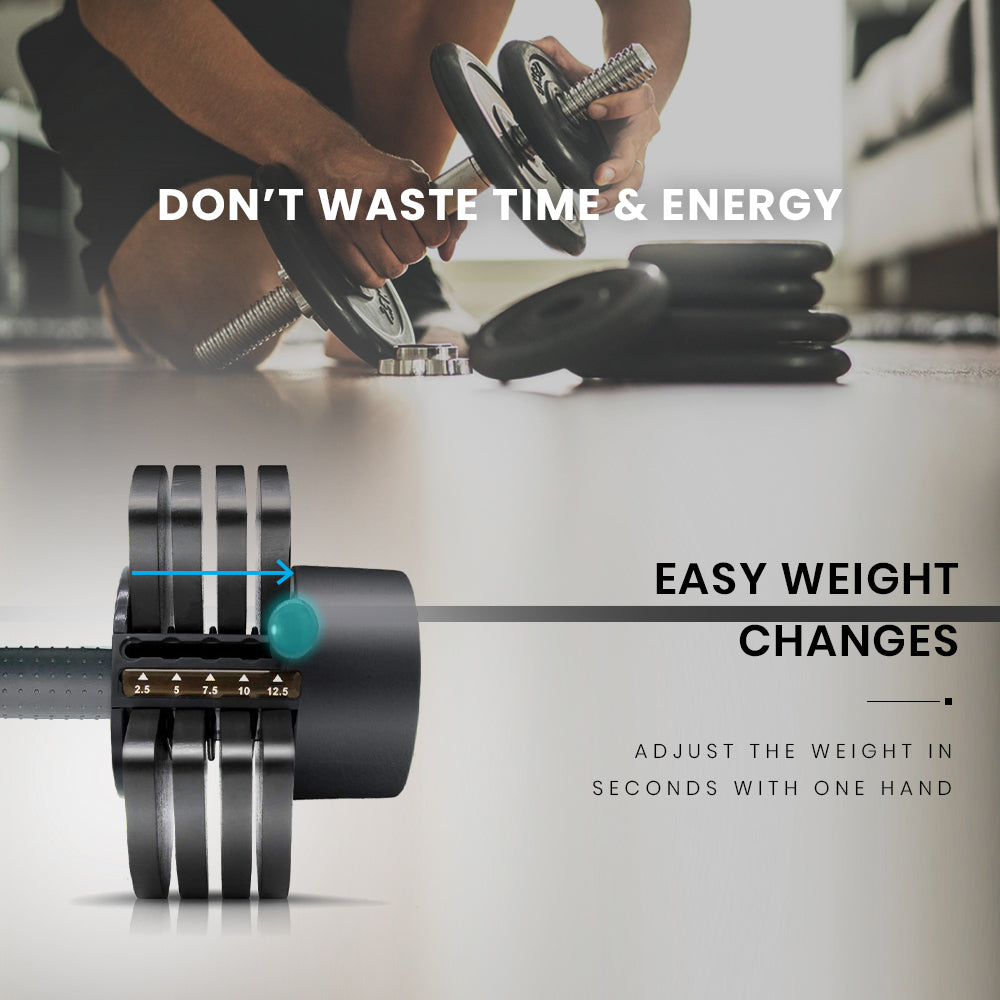 ATIVAFIT 12.5kg Adjustable Weight Dumbbell