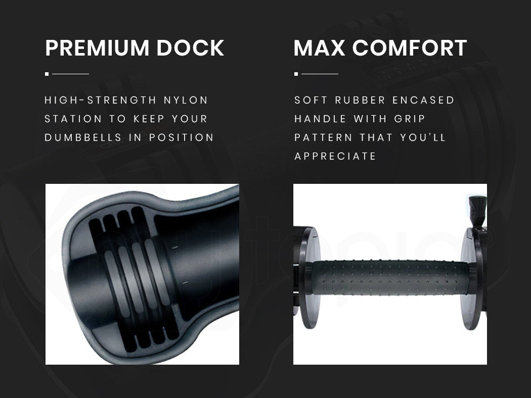 ATIVAFIT 2× Adjustable Dumbbell Set 12.5kg Each