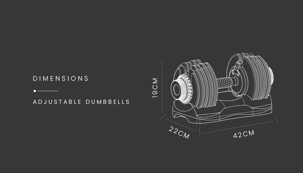 ATIVAFIT 32.5kg Single Adjustable Weight Dumbbell