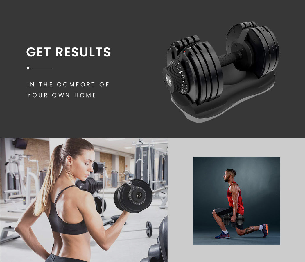 ATIVAFIT 32.5kg Single Adjustable Weight Dumbbell