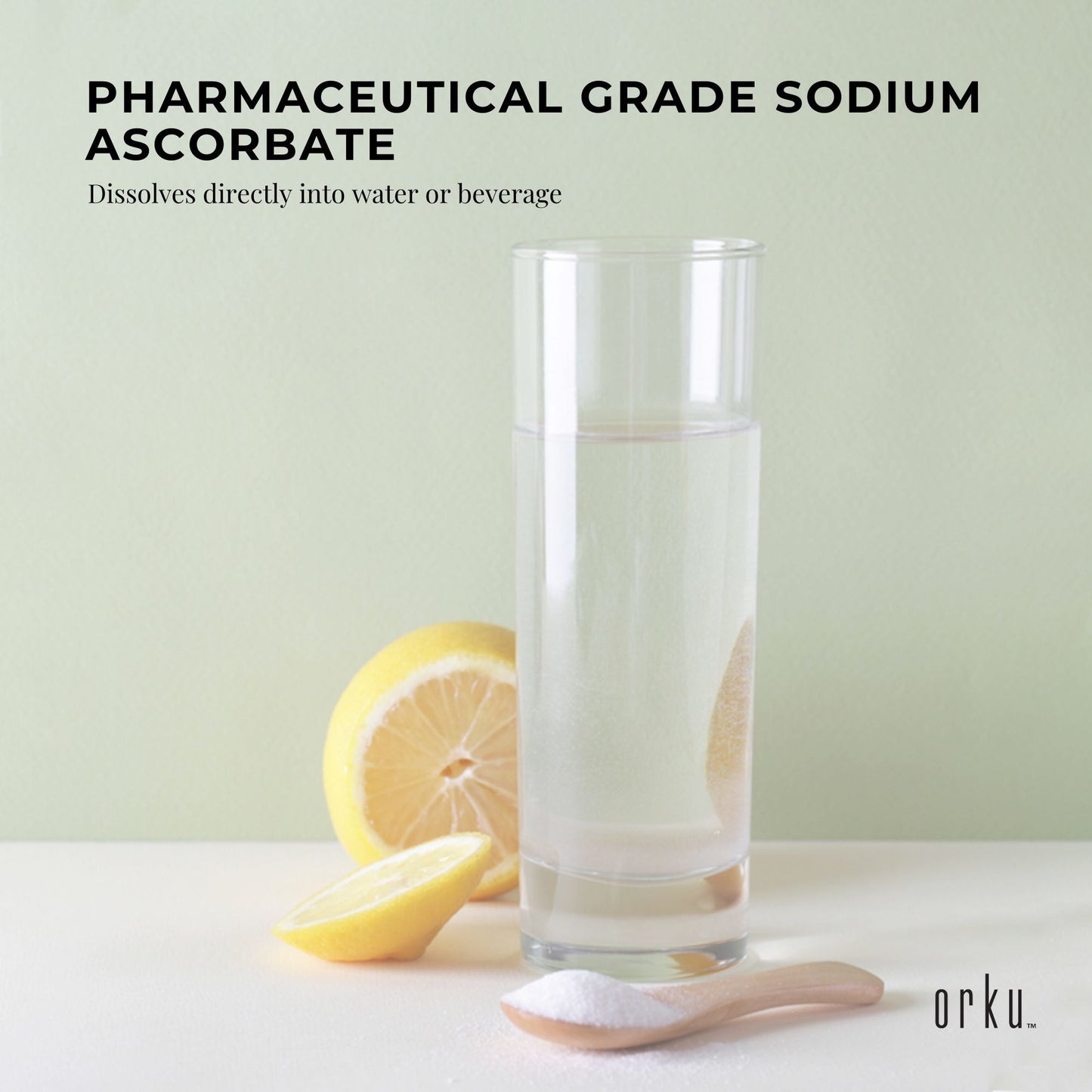 Orku 400g Sodium Ascorbate Powder | Buffered Vitamin C (Pharmaceutical Grade)