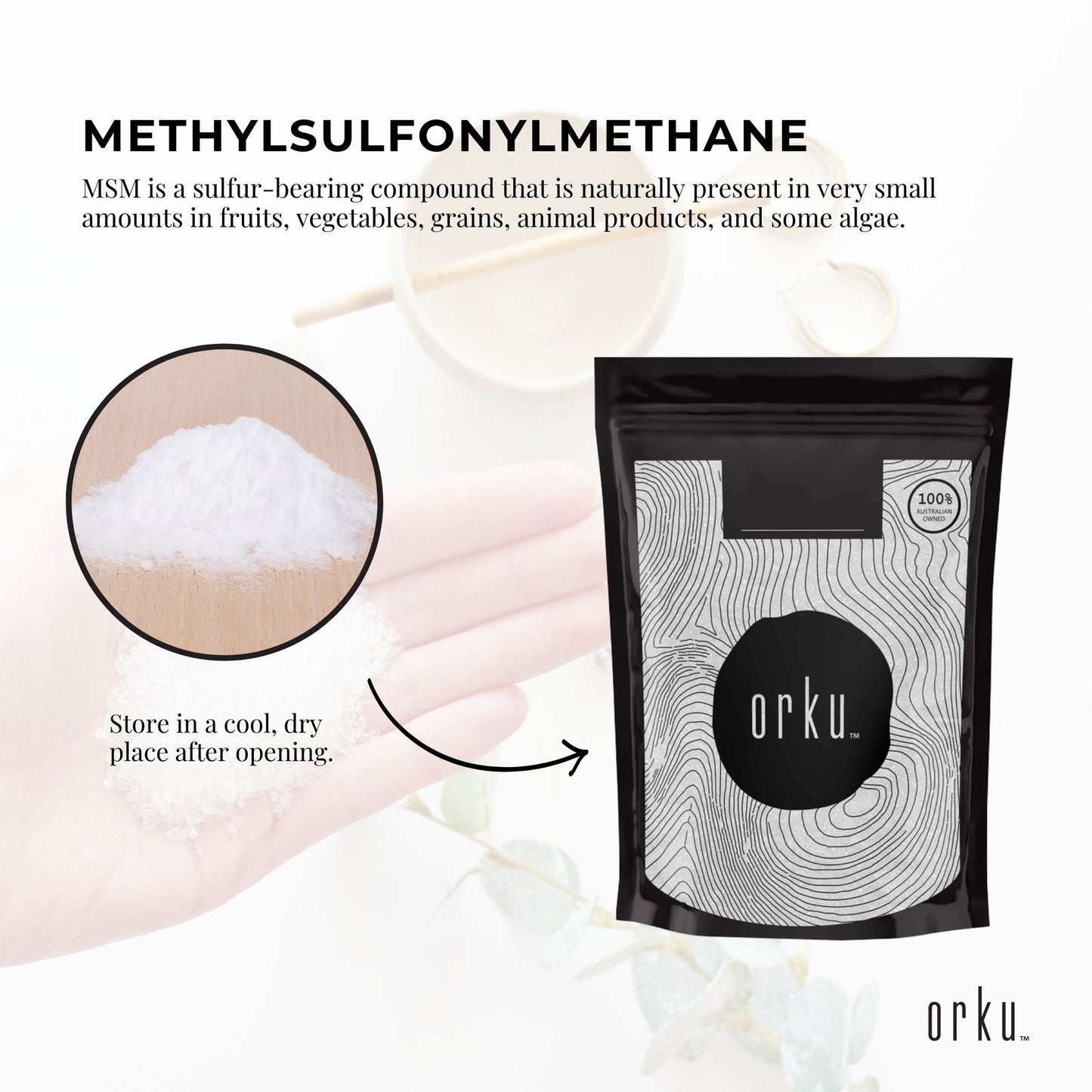 MSM Powder 1kg | 99% Pure Methylsulfonylmethane