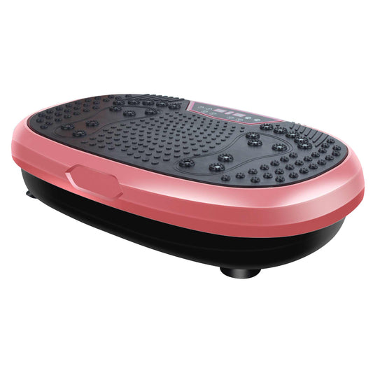 Smart Mini Vibration Platform | 99-Level Magnet Therapy Exercise Plate (Pink)