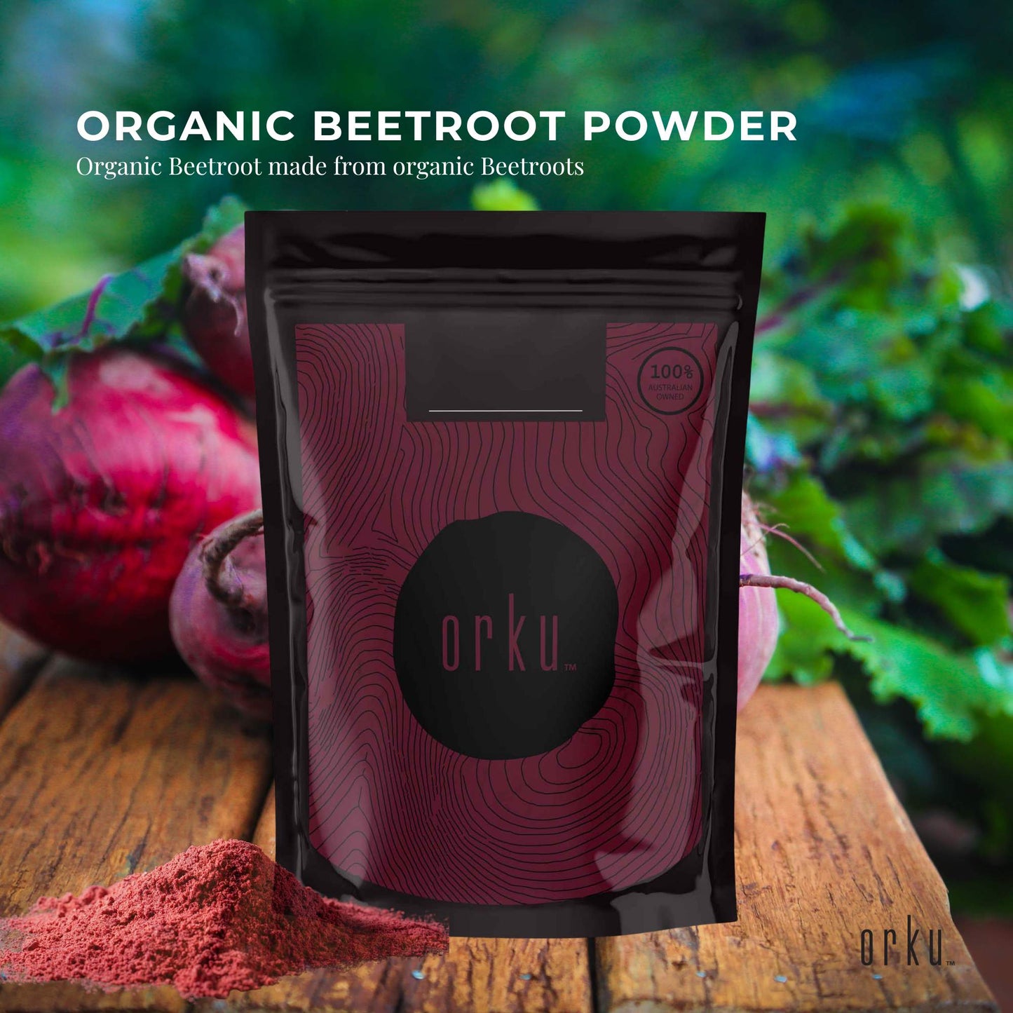 Organic Beetroot Powder 1kg – Beta Vulgaris (1kg)