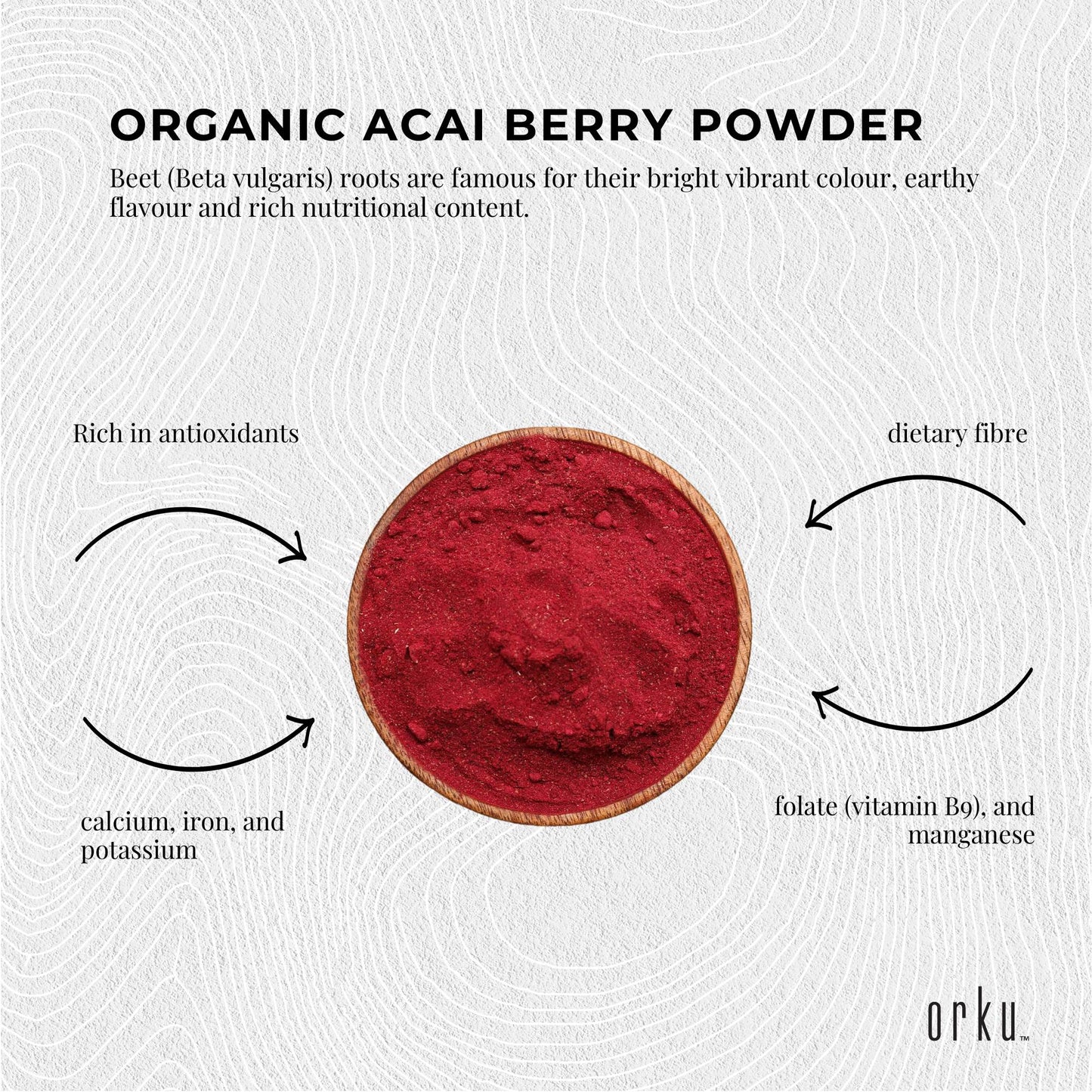 Organic Beetroot Powder 1kg – Beta Vulgaris (1kg)