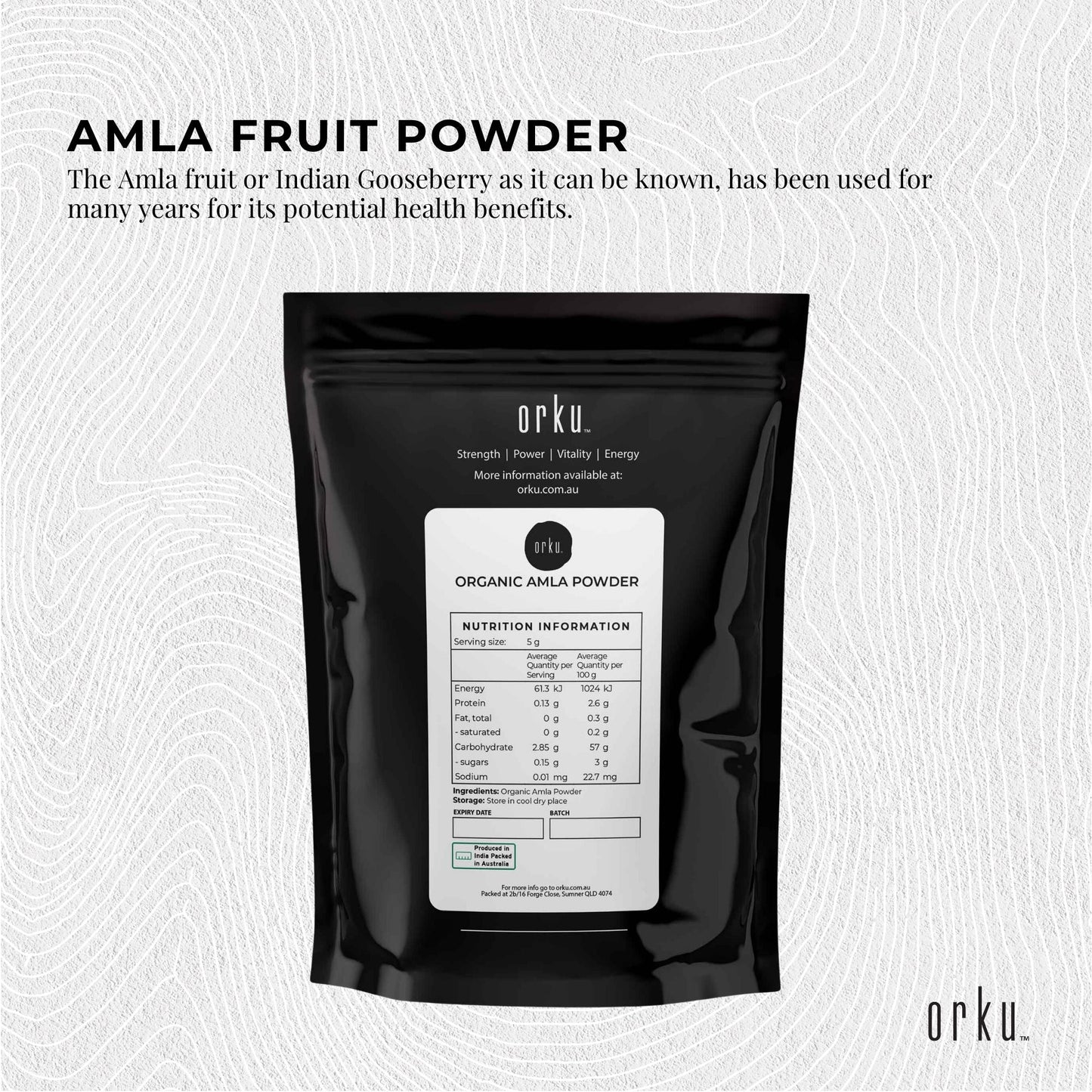 Organic Amla Powder | 400g Indian Gooseberry Superfood