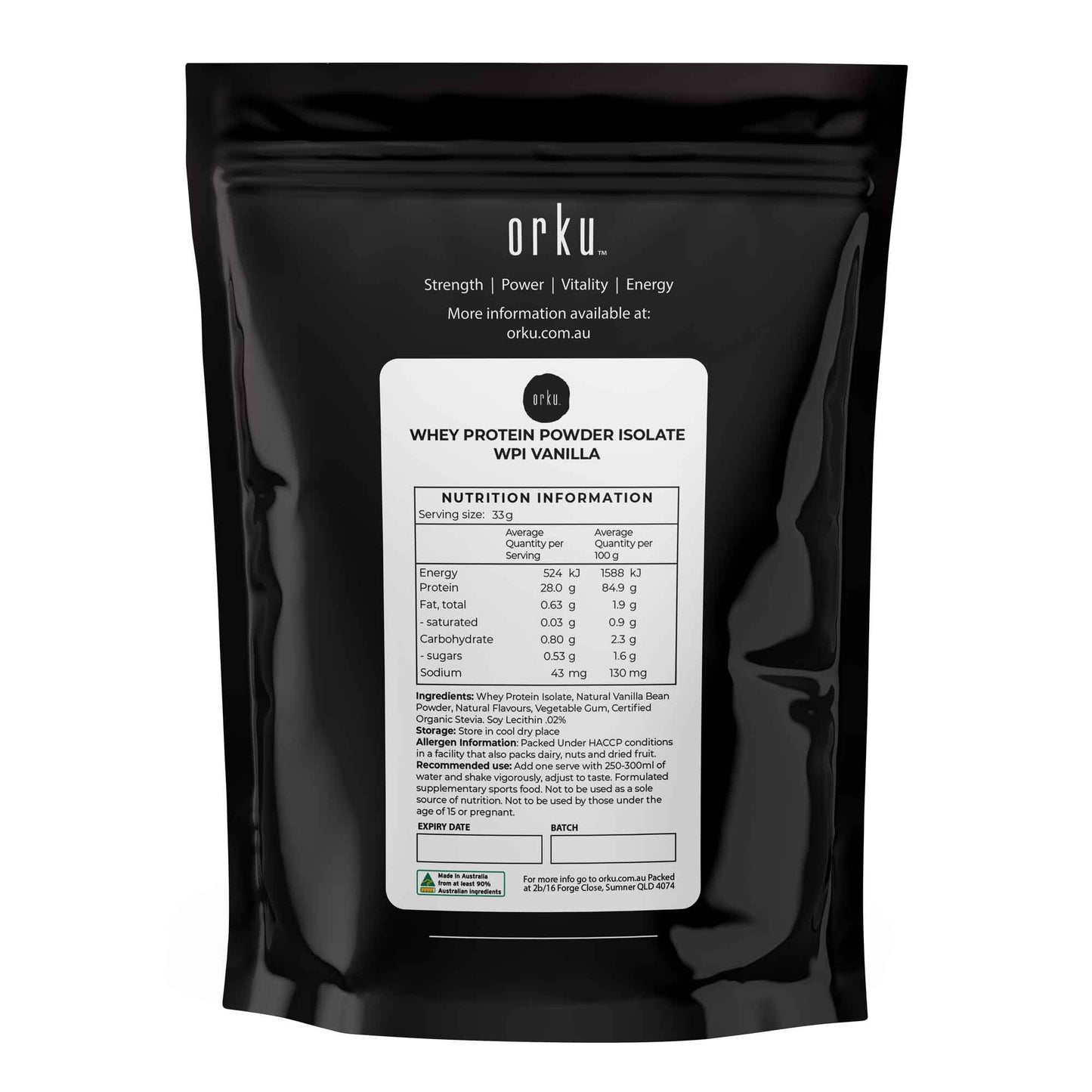 Whey Protein Isolate Powder 1kg | Vanilla