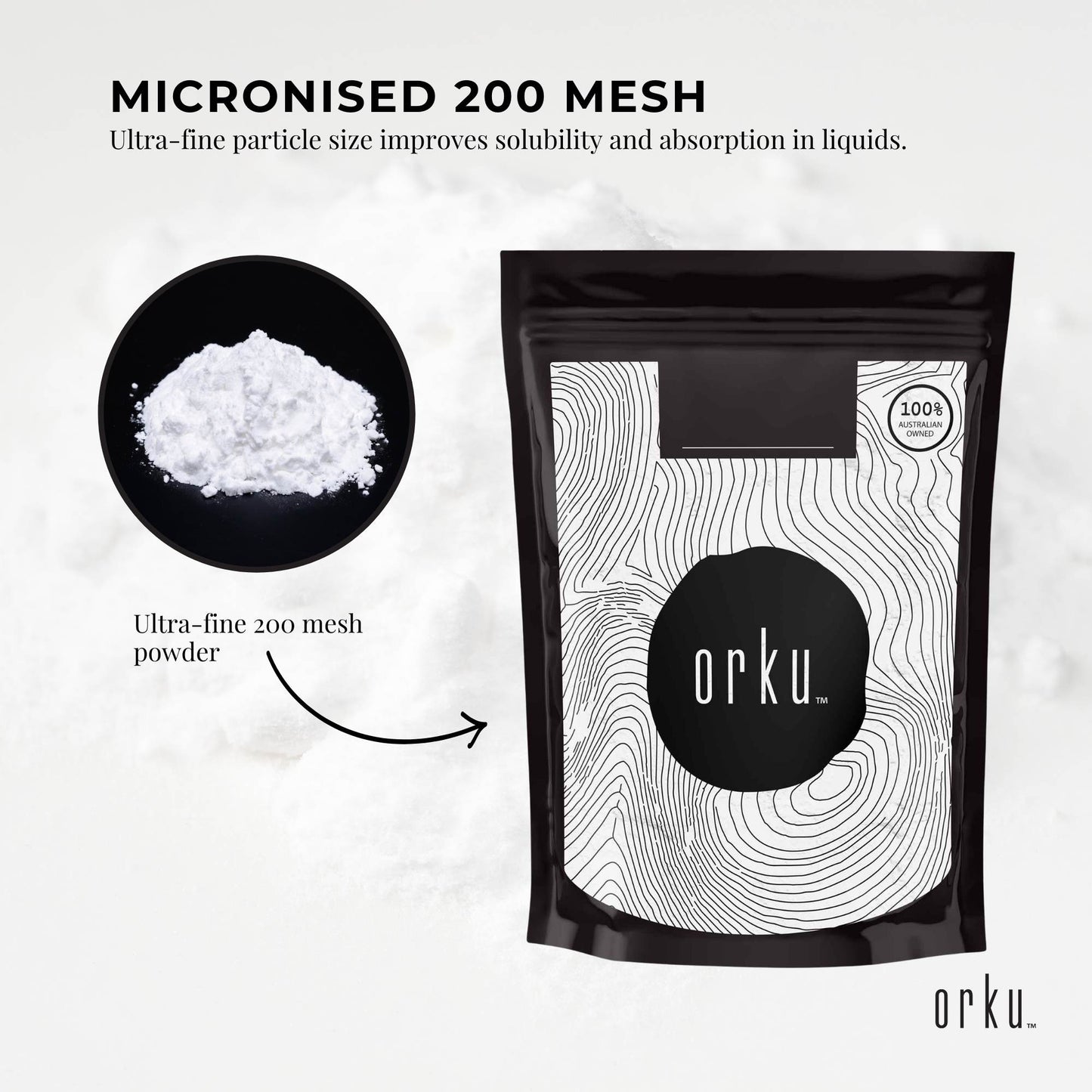 Creatine Monohydrate Powder | Micronised 200 Mesh (400g)