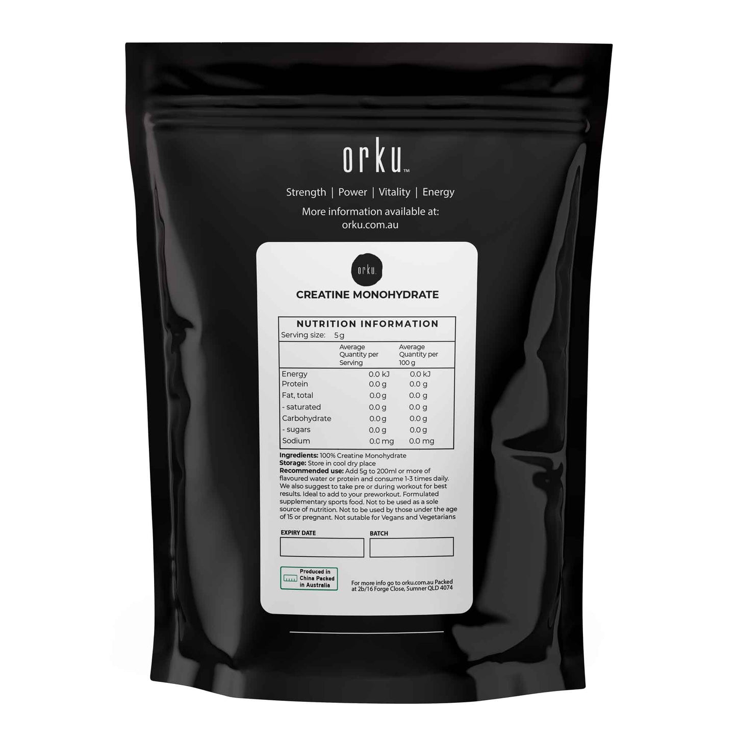 Creatine Monohydrate Powder | Micronised 200 Mesh (400g)