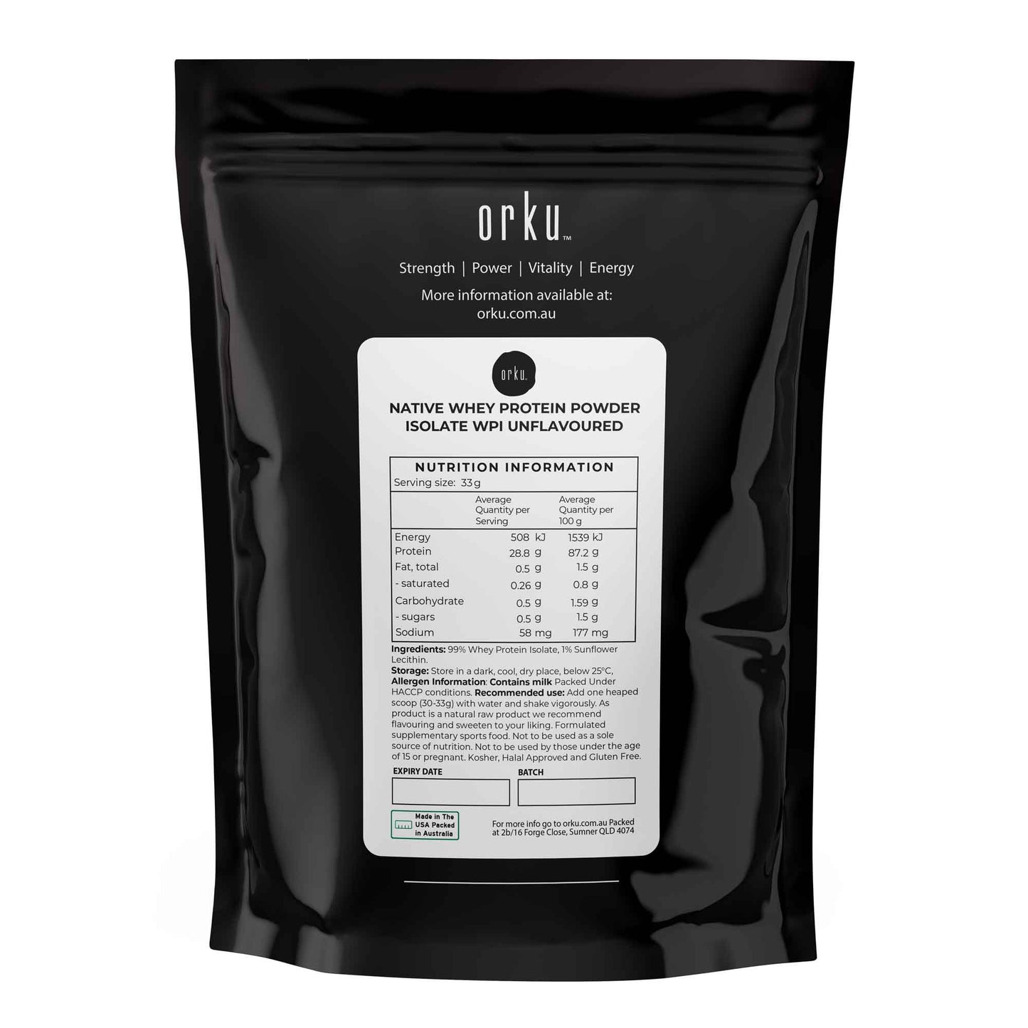 Native Whey Protein Isolate 400g | Unflavoured WPI