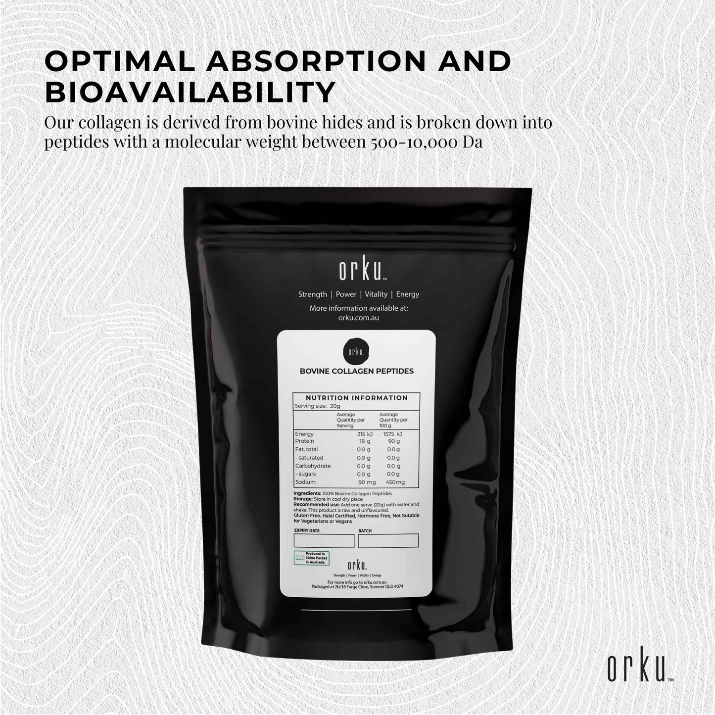 Hydrolysed Collagen Powder 1kg | Unflavoured